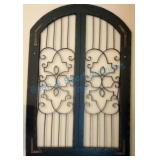 Decorative Iron and Wood Wall Panel