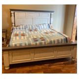 King Size Wooden Headboard and Bed Frame