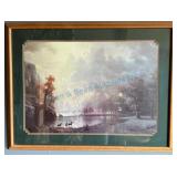 Framed Landscape Artwork, 43x33in