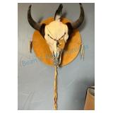 Decorative Buffalo Skull Wall Art With Embellishme
