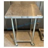 37 x 24 x 24 Rolling Stainless Steel Table