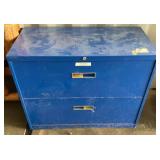 Metal Two-Drawer Lockable Filing Cabinet