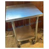 Stainless Steel Utility Table on Casters