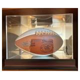 Spalding Football With Display Case and Signatures