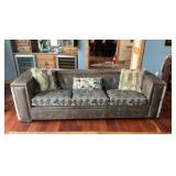 Leather and Fabric Sofa by Roughing It in Style
