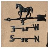Cast Iron Horse Weather Vane Set