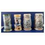 Set of 4 Coors Collector Beer Steins