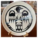 Hopi Ceramic Plate by Ruth Wright, 1995