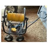 Mobile Hose Reel Cart with Yellow Hose