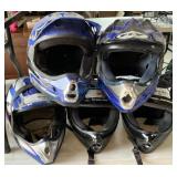 Four Polaris and HJC Helmets