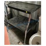 Two-Tier Metal Utility Cart on Casters