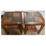 Matching tile Topped End Tables, 26x26x26