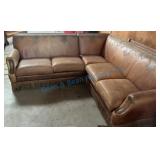 Two-Piece Leather Sectional Sofa
