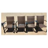 Four Wicker Patio Chairs