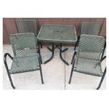 Rubber-Coated Metal Bistro Set with Table