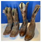 Size 12 Brown Leather Cowboy Boots