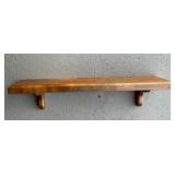 Wall-Mounted Wooden 30-Inch Shelf