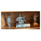 Pewter Military Figures Trio with Desert Storm