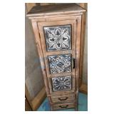 Wooden Cabinet With Decorative Panels