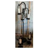 Black Metal Candleholder Floor Lamp