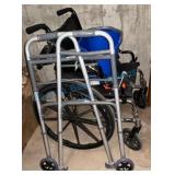 Aluminum Walker with Two Wheels