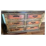 Wooden Dresser With Six Drawers