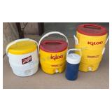 Four Coolers Including Igloo