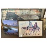 Three Decorative Wall Art Pieces