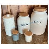 Set of Ceramic Kitchen Canisters