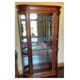 Wood-Framed Glass Display Curio Cabinet