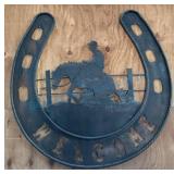 Metal Horseshoe Welcome Sign