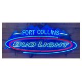 Bud Light Fort Collins Neon Sign