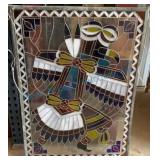 American Indian-Themed Stained Glass Window