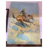 Frederick Remington Print Depicting Cowboy