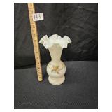 Vintage White Glass Vase