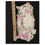 Vintage Pink Rose Coffin Trinket Box