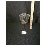 Vintage Gold Schlager Triple Flute Shot Glass