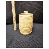 Vintage Yellow Soda Fired Ceramic Vase