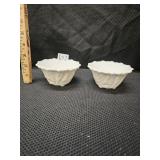 Vintage Indian Milk Glass Bowl Lot of 2