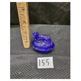 Vintage Colbalt Blue Nesting Cow