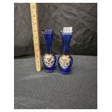 Vintage Bohemian Colbalt Blue Bud Vase