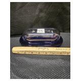 Vintage Anchor Hocking Colbalt Blue Butter Dish