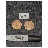1oz Fine Copper Buffalo Nickle Round Lot of 2