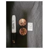 1oz Fine Copper Buffalo Nickle Round Lot of 2