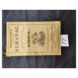 Antique 1864 Hostetter's Almanac