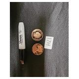 1oz Fine Copper Round Lot of 2