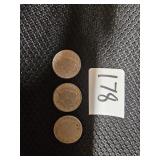 Lot of 3 Liberty Head V Nickles
