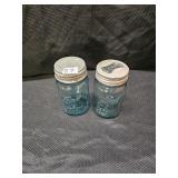 Vintage Blue Ball Mason Jar Lot of 2