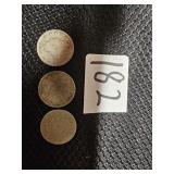 Lot of 3 Liberty Head V Nickles