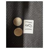 Lot of 2 Liberty Head V Nickles